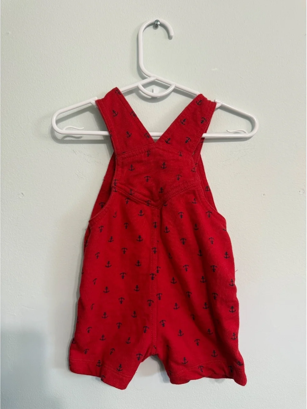 Carter's 9M Red Anchor Print Baby Overalls